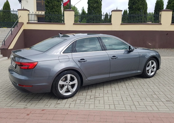 Audi A4 cena 77600 przebieg: 131545, rok produkcji 2016 z Miłosław małe 211